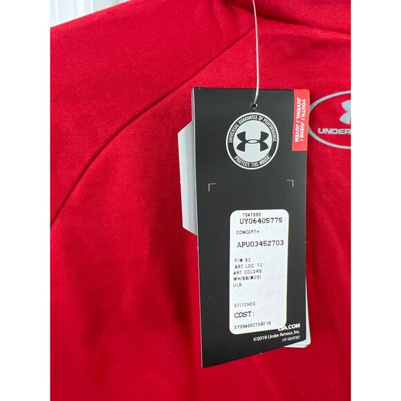 Under Armour MOAB Slick Rock Trail Youth Size Medium Red Graphic Tech Tee - Picture 5 of 6